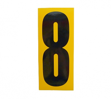 Startnummer gelb-schwarz